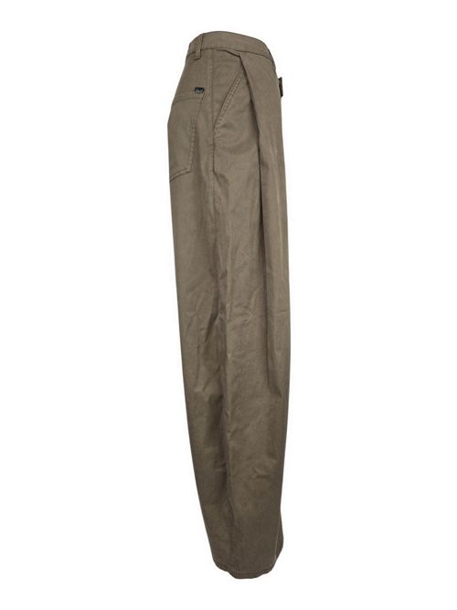 pantalone donna largo con pinces marrone Atelier Cigala's | 29-254-TGS16193